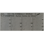 1/43 1991 FIA フォーミラー ワールド チャンピオン : ｱｲﾙﾄﾝ・ｾﾅ・ﾀﾞ・ｼﾙﾊﾞ ベースプレートマップ