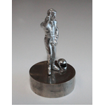 Metal figure of driver & helmet