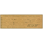 1/24 FORD GT Heritage Edition Data plate