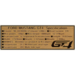 1/24 フォード マスタング GT4 データープレート