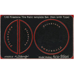 1/43 Firestone Tire Paint template Set. (Non britti Type)