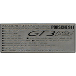1/24 ポルシェ 911 GT3 RS (992) データープレート (英語版)