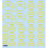 イエロー タイヤ デカール