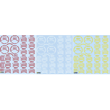 3点 カラータイヤ デカール セット