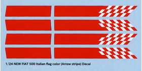 1/24 NEW FIA 500 Italian flag color (Arrow stripe) Decal