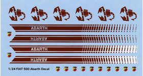 1/24 ファット 500 アバルト デカール