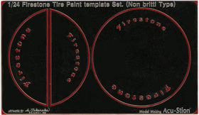 1/24 Firestone タイヤ ペイント テンプレート セット (ノンブリッチ タイプ)