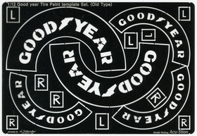 1/12 Good year Tire Paint template Set. (Old Type)