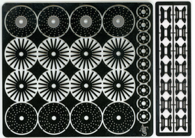 1/24 Disk rotor Set. (Drill cross Ferrari Type)