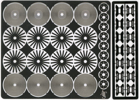 1/24 ディスクローター セット (ソリッド溝入 メルセデスベンツ タイプ)