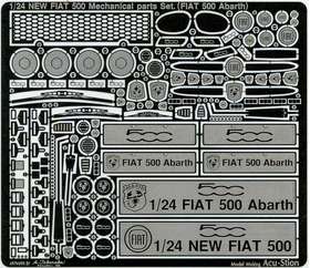 1/24 NEW FIAT 500 Mechanical parts Set. (FIAT 500 Abarth)