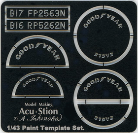 1/43 Good year Tire Paint template Set.