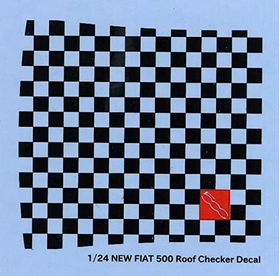 1/24 NEW FIAT 500 Roof Checker Decal