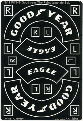 1/12 FW14B Good year タイヤ ペイント テンプレート セット