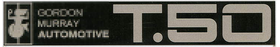 Small 1/24 GMA T.50 Name plate