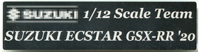 1/12 Team SUZUKI ECSTAR GSX-RR '20 Name plate